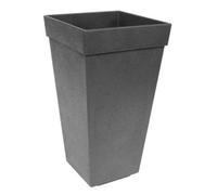 Primeur Symphony Garden Planter - Steel Grey, 50Cm - Recycled Rubber Plant Pot With Self-Watering System - Indoor & Outdoor Use