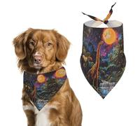 Primeval Forests Dinosaur Blood Moon Dog Bandana Pet Scarf for Small Medium Large Dogs Triangle Bibs Photo Prop Gift