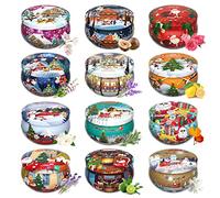 Primevolve Christmas Candles Gifts for Women,12Pcs Candle Gift Set 2.5OZ Natural Soy Wax, Portable Travel Tin, Presents for Women Gifts for Mum Gift for her