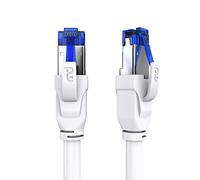 Primewire - Cat 8 Ethernet Cable 0.25M Round Gigabit Network LAN Cable RJ45, Ethernet Network Lead High Speed 40Gbps 2000Mhz SFTP Patch Cable For PC TV Switch PS5 PS4 Xbox Router Modem Mac Laptop