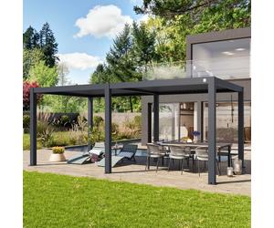 PRIMEYARD 3x6m Pergola, louvered roof, anthracite - (400127)
