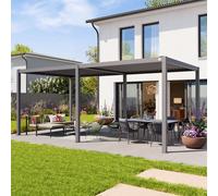 PRIMEYARD 3x6m Pergola, louvered roof, pearl grey - (400110)