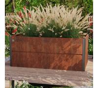 PRIMEYARD Design 200 x 100 x 77 cm Raised garden bed, corten steel, rust-like finish - (GFPV00783)