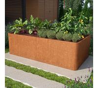 PRIMEYARD Design 200 x 107 x 60 cm Raised garden bed, corten steel, rust-like finish, incl. steel drainage panel - (GFPV00821)