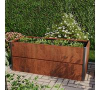 PRIMEYARD Design 200 x 85 x 77 cm Raised garden bed, corten steel, rust-like finish - (GFPV00787)