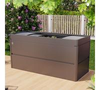 PRIMEYARD Design 200 x 85 x 77 cm Raised garden bed, steel, metallic-anthracite, incl. cold frame attachment - (GFPV00777)