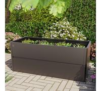 PRIMEYARD Design 200 x 85 x 77 cm Raised garden bed, steel, metallic-anthracite, incl. cold frame attachment and slug protection - (GFPV00778)