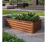PRIMEYARD Eco 120 x 60 x 35 cm Raised garden bed, corten steel, rust-like finish - (GFPV00964)
