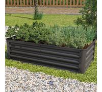 PRIMEYARD Eco 120 x 60 x 35 cm Raised garden bed, steel, anthracite grey - (GFPV00808)