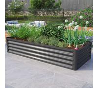PRIMEYARD Eco 180 x 75 x 35 cm Raised garden bed, steel, anthracite grey - (GFPV00814)