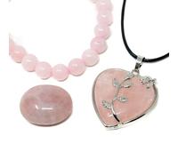 Primicity Rose quartz set - includes necklace bracelet & crystal | / Heart Healing UK Seller (10689315)