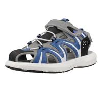 Primigi Men's B&g Rapid Sand. Sport Sandal, Grey Black Light Blue, 35 EU