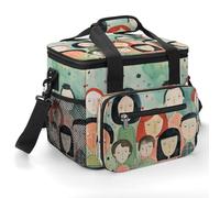Primitive Art Style Cooler Bags Insulated Lightweight Lunch Cooler Pack Large Leakproof Camping Ice Chest Collapsible Sided Cooler Bags for Hiking Beach Travel Picnic