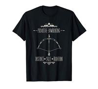 Primitive Bowhunting Instinct Skill Tradition Archery T-Shirt