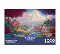 Primitive Forest Secret Scenery Jigsaw Puzzles for Adults Gifts 1000 Pieces Challenging Games Home Decors Brainteasing Cloudy Foothill Realm Jigsaw Puzzle for Adults And Kids 38x26cm/1000pcs