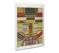 Primitive Patterns By Albert Racinet Canvas Print | Gallery Wrapped 30mm Frame Wall Art | 20x14 inches | Ready to Hang | Retro Picture | Living Room Bedroom Lounge Office