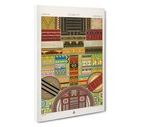 Primitive Patterns by Albert Racinet Canvas Print | Gallery Wrapped 30mm Frame Wall Art | 30x20 inches | Ready to Hang | Modern Picture | Living Room Bedroom Lounge Office