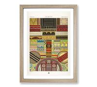 Primitive Patterns by Albert Racinet Framed Print | A2 Oak Framed Wall Art | Ready to Hang | Modern Nature Picture | Living Room Bedroom Lounge Office