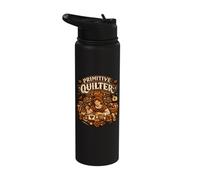 Primitive Quilter Folk Art Sewing Lover Stainless Steel Insulated Water Bottle