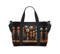 Primitive Totem Crossbody handbag, travel casual handbag, suitable for work, travel, fitness, tourism, women's zipper storage bag,