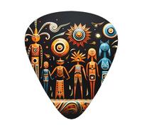 Primitive TotemGuitar Picks, 12-Piece Pattern Set, Three Different Thicknesses for Acoustic Electric Guitar and Other Instruments
