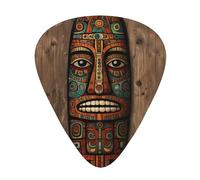 Primitive TotemRetro pattern totem guitar pick set, 3 different thicknesses, 12 pieces for a variety of instruments