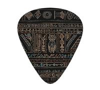 Primitive tribal line pattern simple Printed pick set - 12 pieces, thin, medium and thick guitar picks, suitable for guitar, bass, electric guitar and ukulele