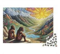Primitive Valley Landscape 1000 Piece Jigsaw Puzzle Paper for Adults Sunrise Scenic View Puzzle Game for Family Relaxation Focus Gift Home 52x38cm/1000pcs