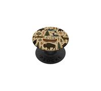 Primitive Woodland Wildlife Pattern PopSockets Adhesive PopGrip