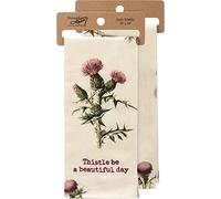 Primitives by Kathy 112011 Kitchen Towel Thistle Be A Beautiful Day, 28-inch, Cotton Linen