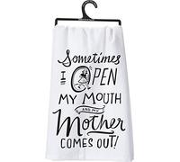 Primitives by Kathy 26949 LOL Cotton Dish Towel, White