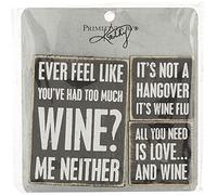 Primitives by Kathy 27489 Wooden Magnet Set, Wood, Wine