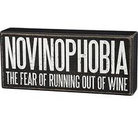 Primitives by Kathy 33238 Classic Box Sign, 8" x 3.5", Novinophobia