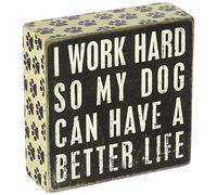 Primitives by Kathy Box Sign, Wood Paper, White, 5" Square