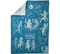 Primitives by Kathy Cats Welcome People Tolerated Woven Dish Towel 20" x 28"