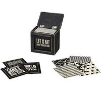 Primitives by Kathy Classic Black and White Hinged Box, Words of Wisdom