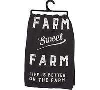Primitives by Kathy Dish Towel, Cotton, Farm Sweet Farm, 28 x 28-Inches