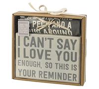 Primitives by Kathy I Can't Say I Love You Enough So This Your Reminder; Love You A Bushel And A Peck And A Hug Around Your Neck Home Décor Gift Set