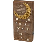 Primitives by Kathy LED Lighted String Art Decorative Sign, Wood, Metal, Brown, 6 x 12.5-Inches