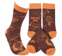 Primitives by Kathy Novelty Socks - Bad Ass Dad, One Size, Unisex, LOL Collection, Multi, One Size
