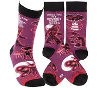 Primitives by Kathy Novelty Socks - Conspiracy Theory Socks, One Size, Unisex, LOL Collection, Multi, One Size