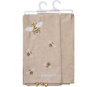 Primitives by Kathy PBK Kitchen Dish Towel -Beelieve, Embroidered Bee Design