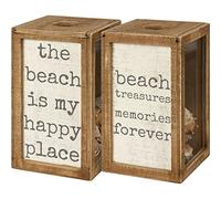Primitives by Kathy The Beach is My Happy Place; Beach Treasures Memories Forever Home Décor Shell Holder