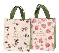 Primitives by Kathy Unisex's Daily Tote Bag Peony, Ocean Tides, 8.75" x 10.25" x 4.75"