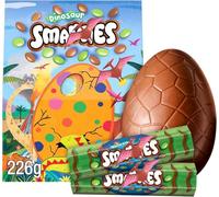 Primium Chocolate Variety Flavours & Fillings - For Best gift for Friends & Family Any Occassan 2026 (Smarties Dinosaur Milk Chocolate Giant Easter Egg 226g)