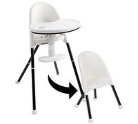 Primo Cozy Tot Deluxe Convertible Folding High Chair & Toddler Chair - Black, Black/White, 14x18x23.6 Inch (Pack of 1)