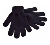 Primo Kids Children Warm Magic Gloves Teens Winter Stretchy Boys Girls Knit Black Gloves, One Size