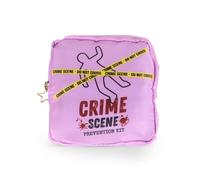 Primo Lines Crime Scene Period Bag - Sanitary Napkin Holder, Waterproof Pad Pouch & Tampon Organizer for Purse & Travel