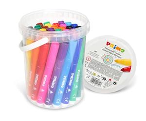 PRIMO Morocolor, Jumbo Markers, 36 large tip markers, bucket washable markers, 12 bright and luminous colors, Ø 7.6mm large tip, washable markers for children, Made in Italy