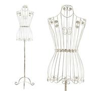 PrimoLiving metal dressmaker mannequin Bella Donna in antique white - vintage dress mannequin - ideal as a female mannequin or clothes rack - P-05224